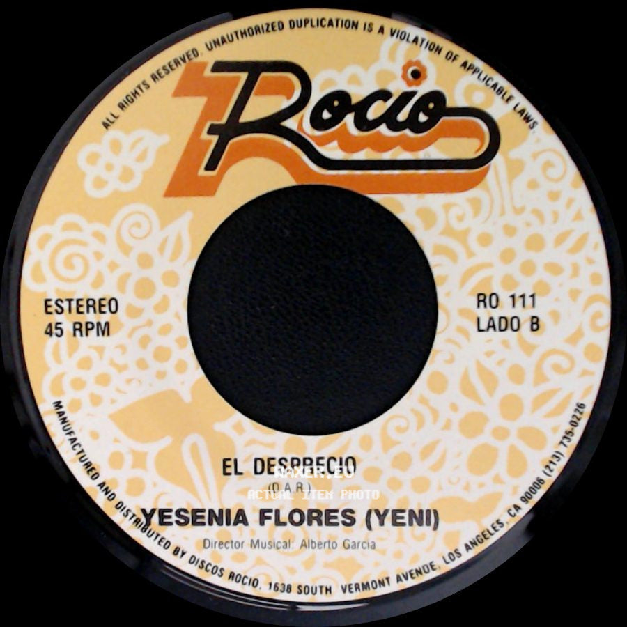 Yesenia Flores (Yeni) - Enterre Tu Amor / El Desprecio side B