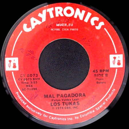Los Tukas - Donde Estas Amor / Mal Pagadora side B