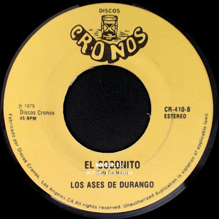 Los Ases De Durango - La Carretera / El Coconito side B