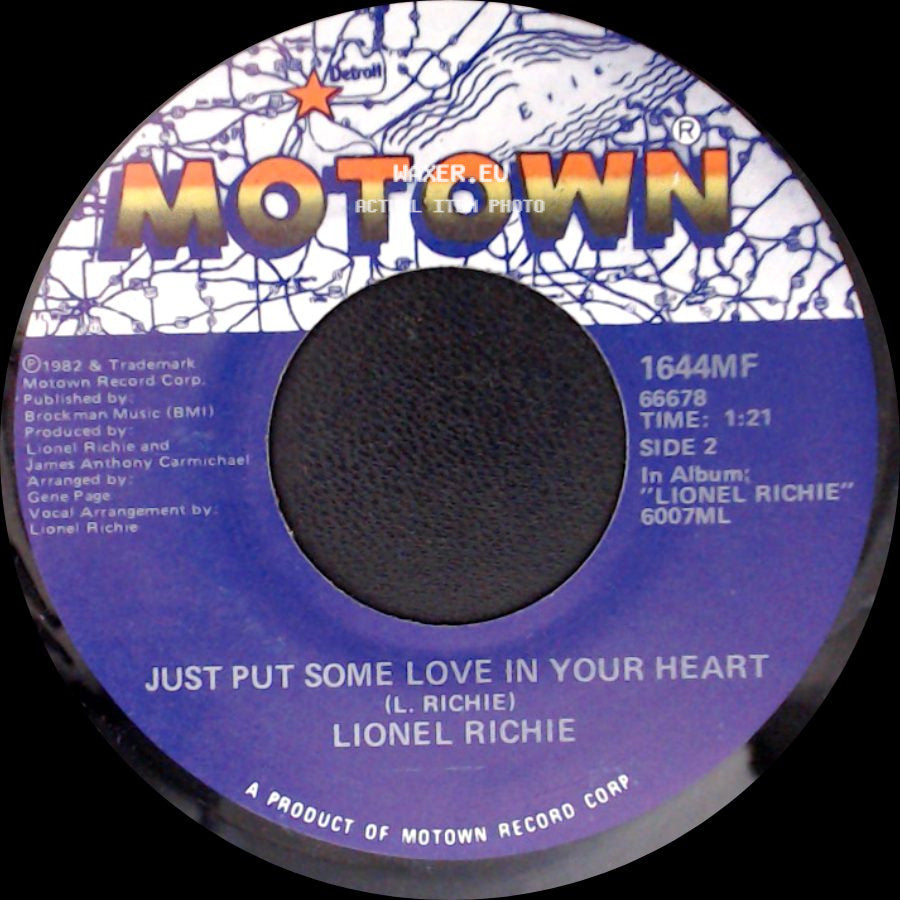 Lionel Richie - Truly / Just Put Some Love In Your Heart side B