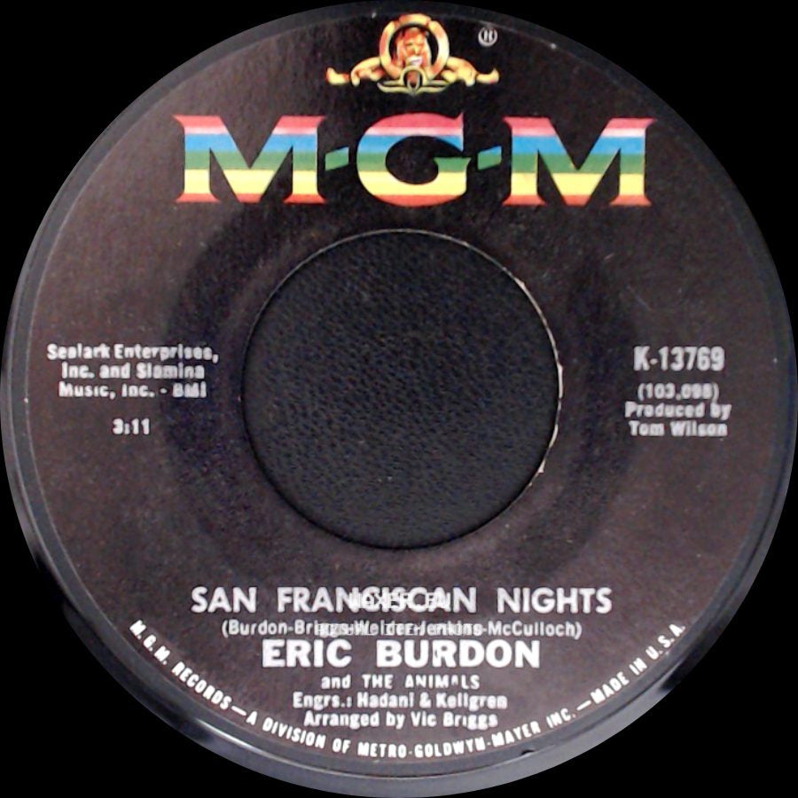 Eric Burdon And The Animals - San Franciscan Nights / Good Times side A