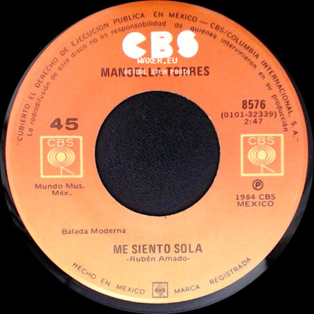 Manoella Torres - Aceptame Como Soy / Me Siento Sola side B