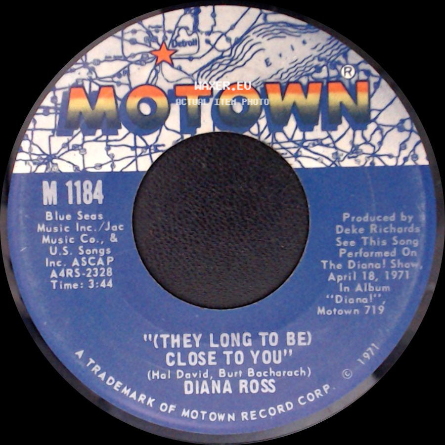 Diana Ross - Reach Out I'll Be There / (They Long To Be) Close To You side B