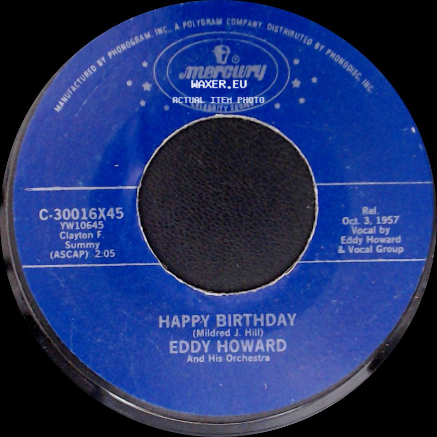 Eddy Howard - Happy Birthday / Anniversary Waltz side A