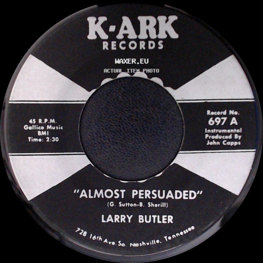 Larry Butler - "Green, Green Grass Of Home" / Almost Persuaded side B