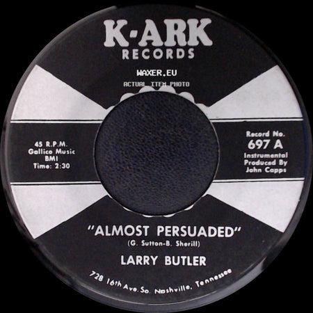 Larry Butler - "Green, Green Grass Of Home" / Almost Persuaded side B