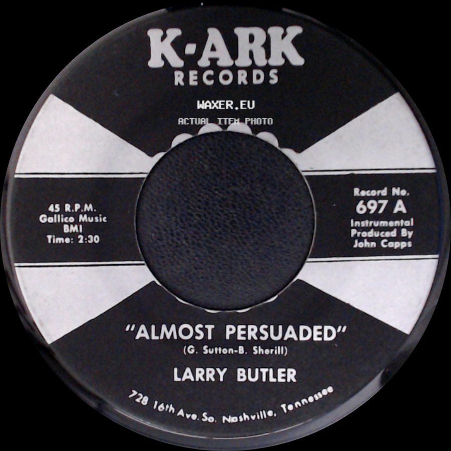 Larry Butler - Green, Green Grass Of Home / Almost Persuaded side B