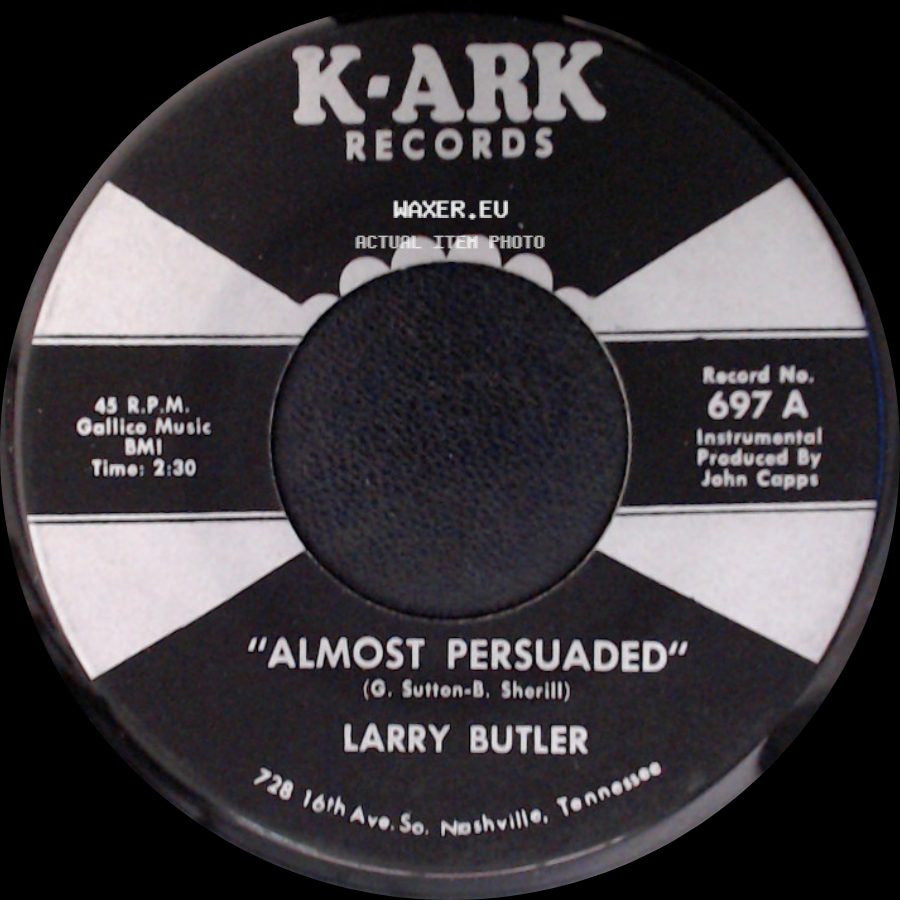 Larry Butler - Almost Persuaded / Green, Green Grass Of Home side A