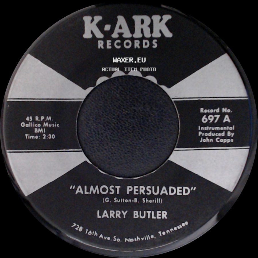 Larry Butler - Almost Persuaded / Green, Green Grass Of Home side A