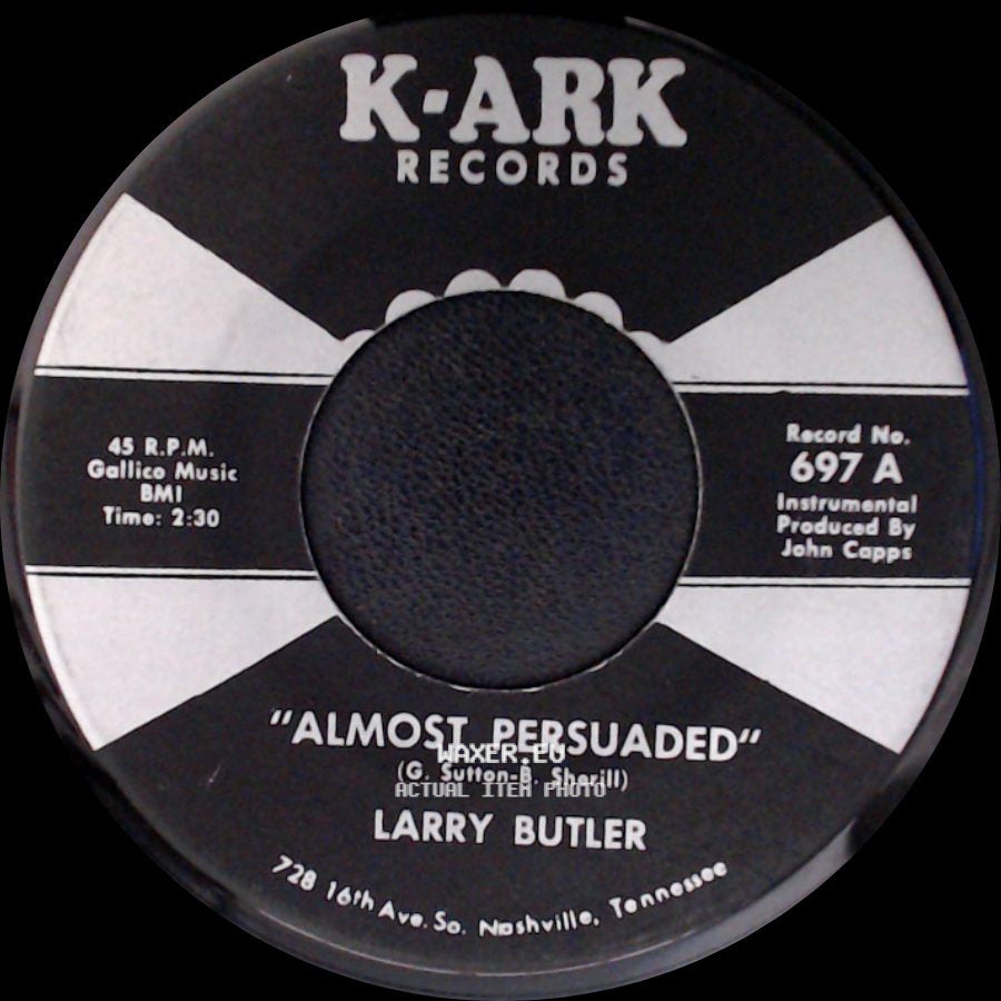 Larry Butler - Almost Persuaded / Green, Green Grass Of Home side A