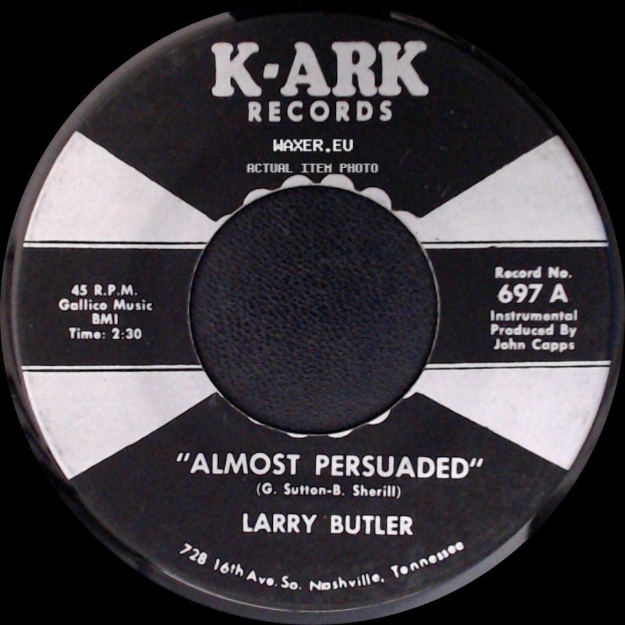 Larry Butler - Almost Persuaded / Green, Green Grass Of Home side A