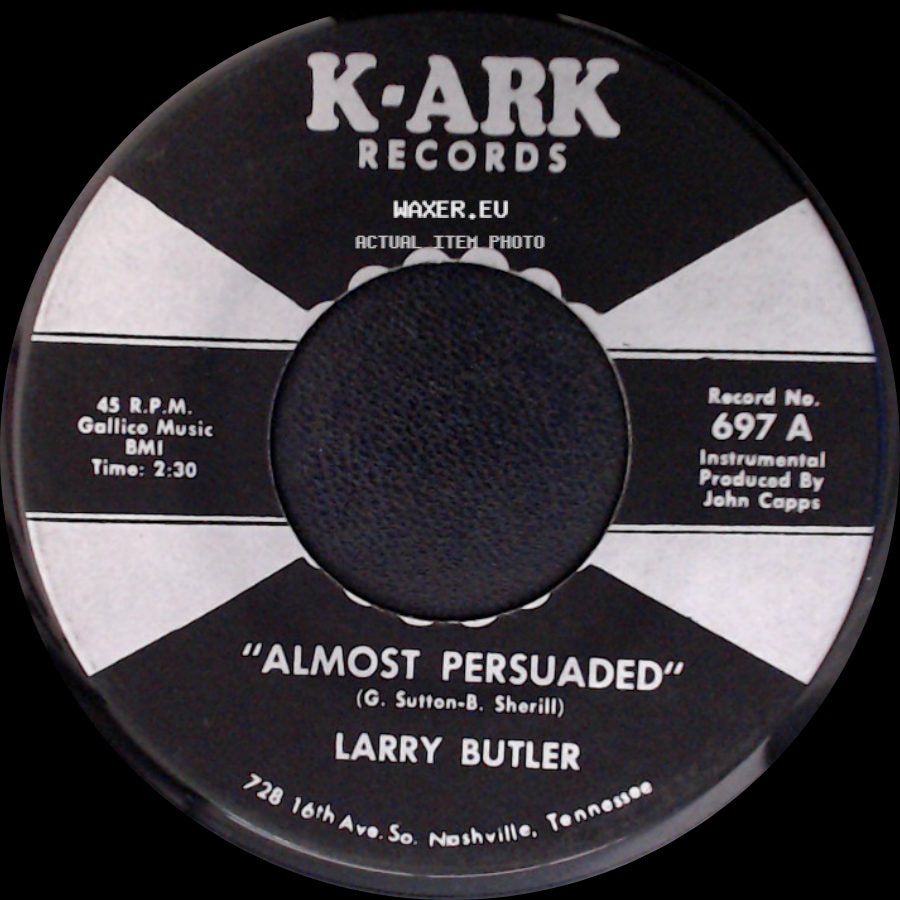 Larry Butler - Green, Green Grass Of Home / Almost Persuaded side B