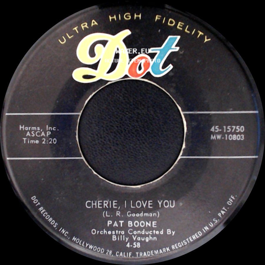 Pat Boone - Cherie, I Love You / Sugar Moon side A