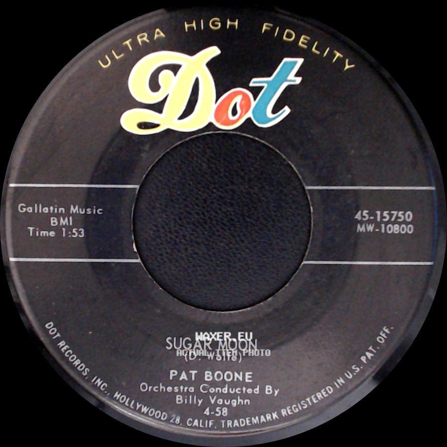 Pat Boone - Cherie, I Love You / Sugar Moon side B