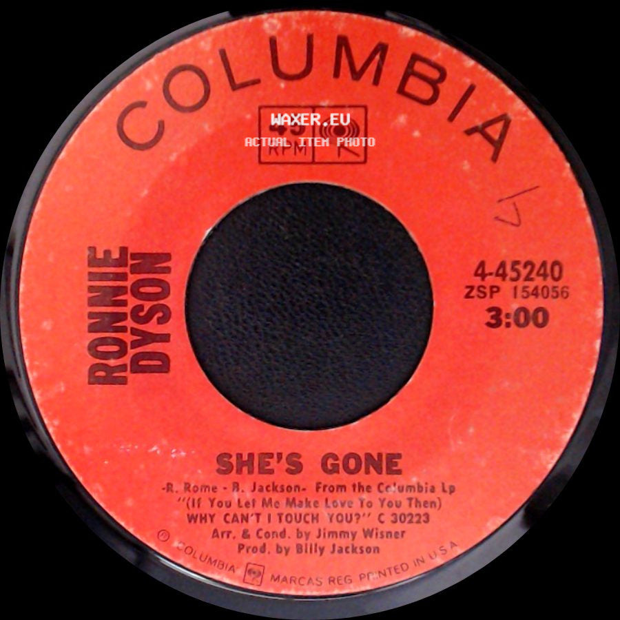Ronnie Dyson - I Don't Wanna Cry / She's Gone side B