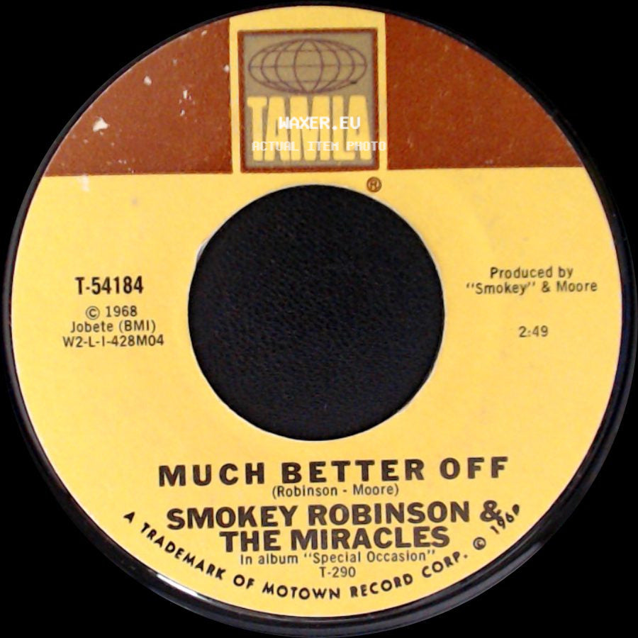 Smokey Robinson & The Miracles - Much Better Off / Abraham, Martin And John side A