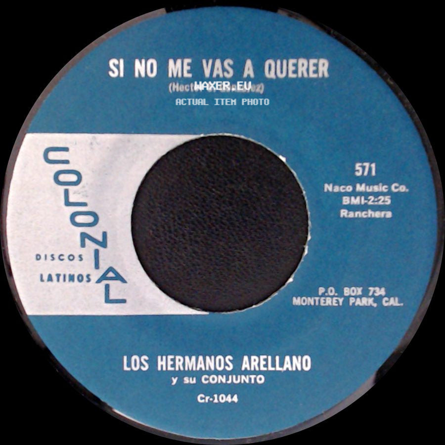 Los Hermanos Arellano Y Su Conjunto - Celoso "Jealous Heart" / Si No Me Vas A Querer side B