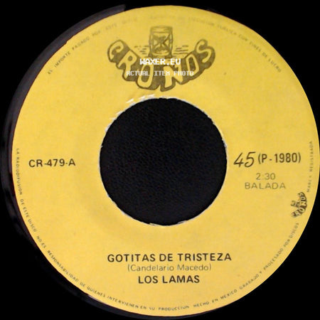 Los Lamas - Gotitas De Tristeza / Mi Sentencia side A