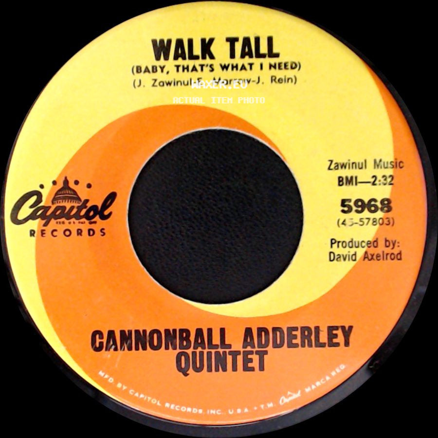Cannonball Adderley Quintet - Do Do Do (What Now Is Next) / Walk Tall (Baby, That's What I Need) side B
