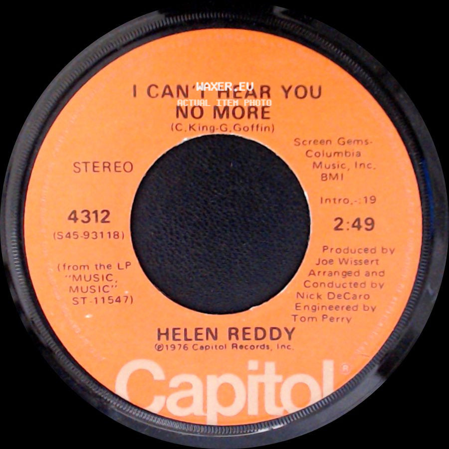 Helen Reddy - Music Is My Life / I Can't Hear You No More side B