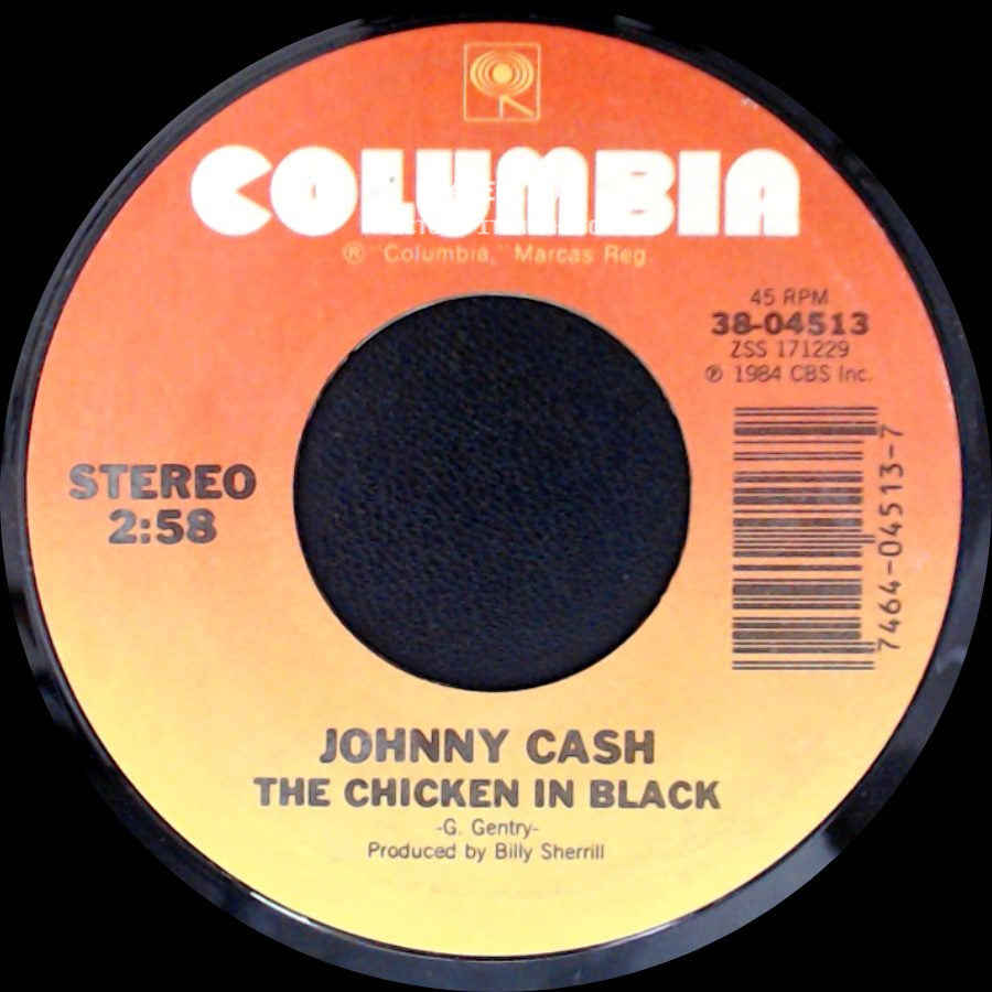 Johnny Cash - Battle Of Nashville / The Chicken In Black side B