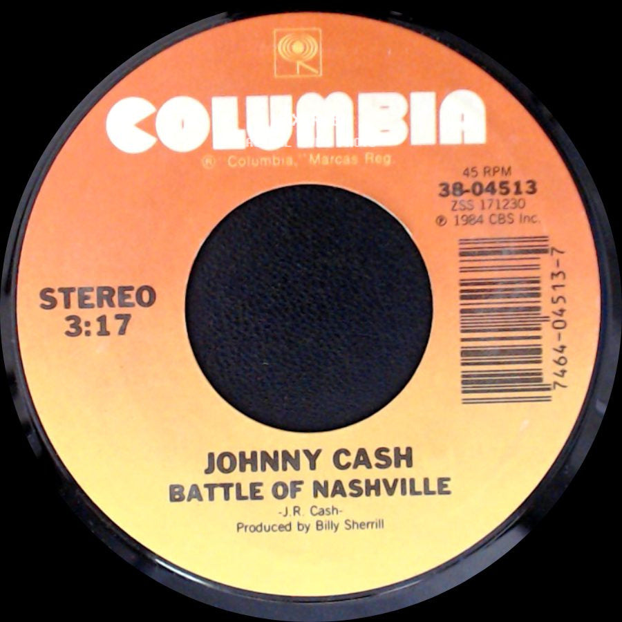 Johnny Cash - The Chicken In Black / Battle Of Nashville side B