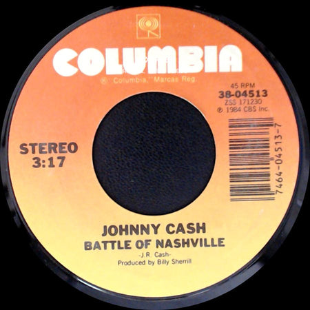 Johnny Cash - The Chicken In Black / Battle Of Nashville side B