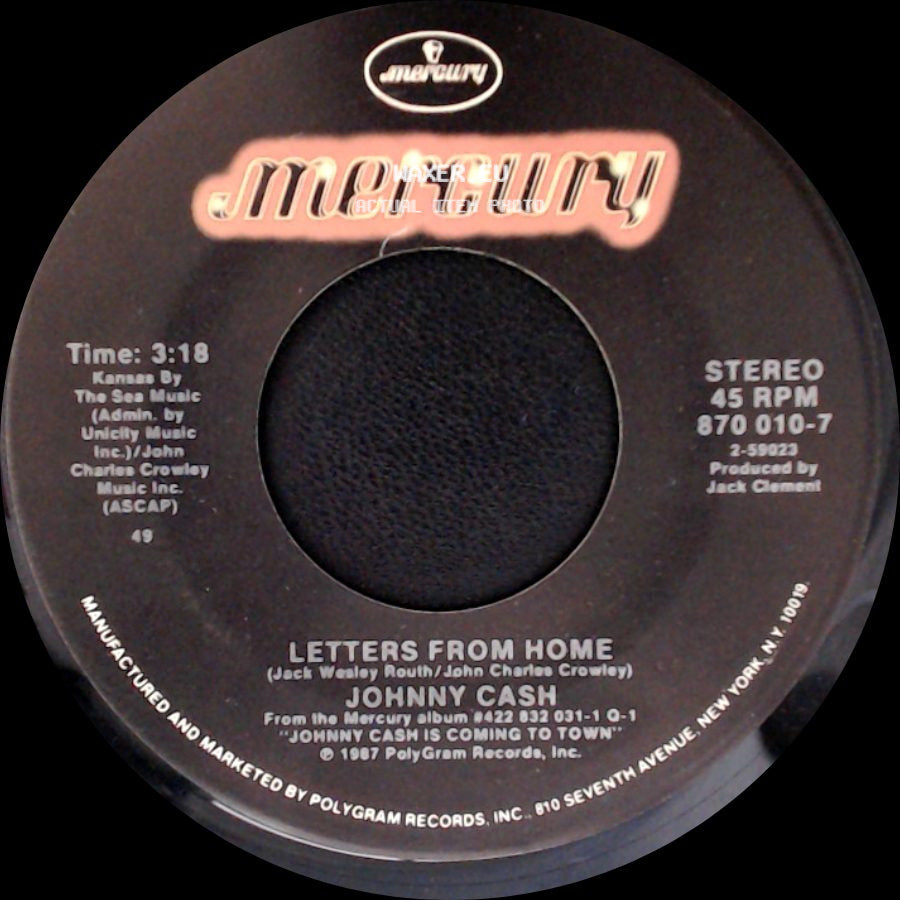 Johnny Cash - Letters From Home / W. Lee O'daniel (And The Light Crust Dough Boys) side A