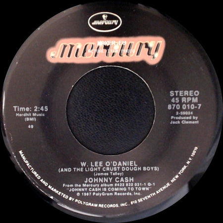 Johnny Cash - Letters From Home / W. Lee O'daniel (And The Light Crust Dough Boys) side B