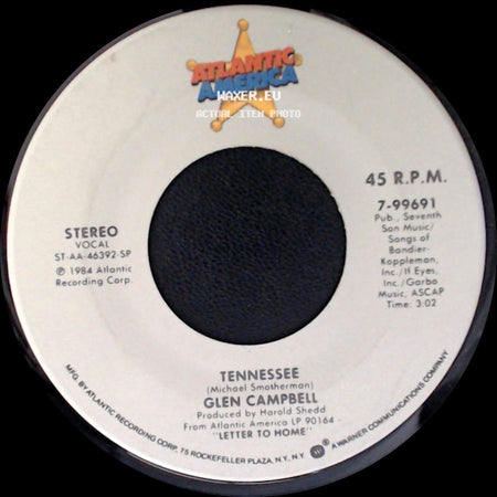 Glen Campbell - A Lady Like You / Tennessee side B