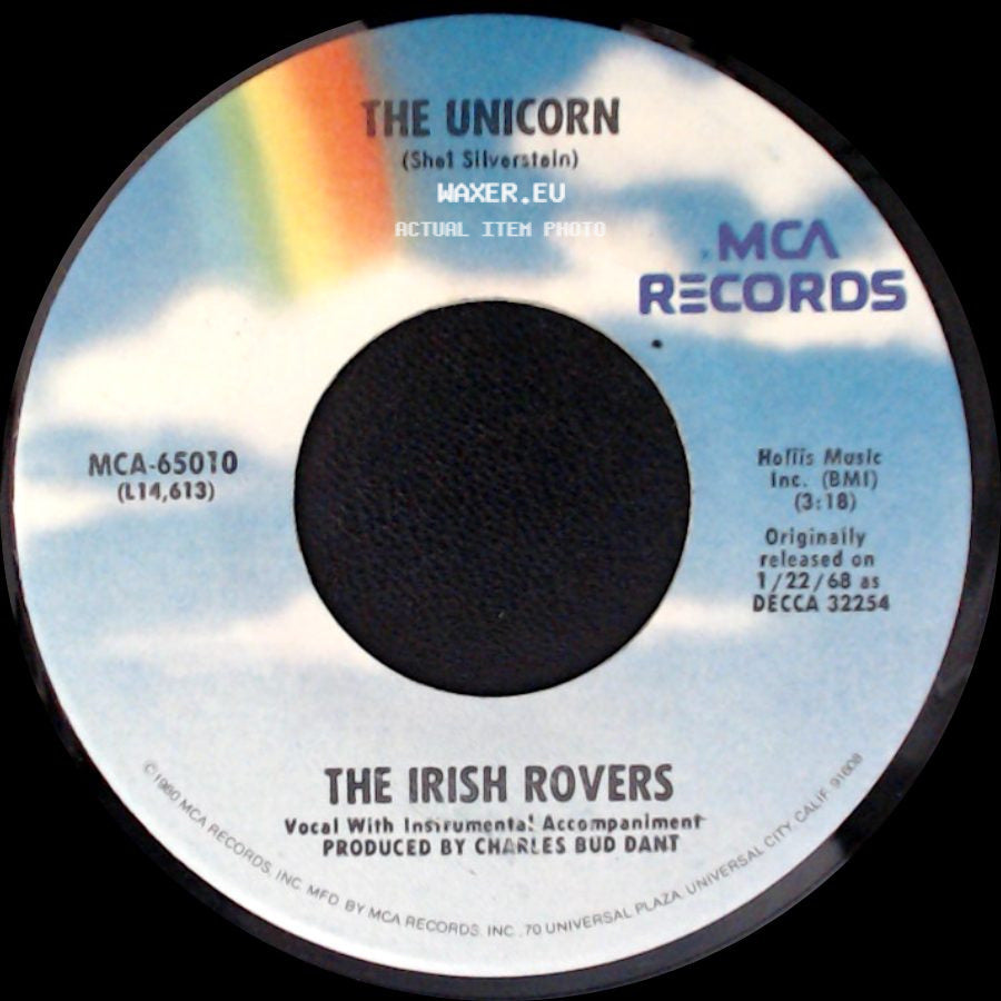 The Irish Rovers - The Unicorn / (The Puppet Song) Whiskey On A Sunday side A