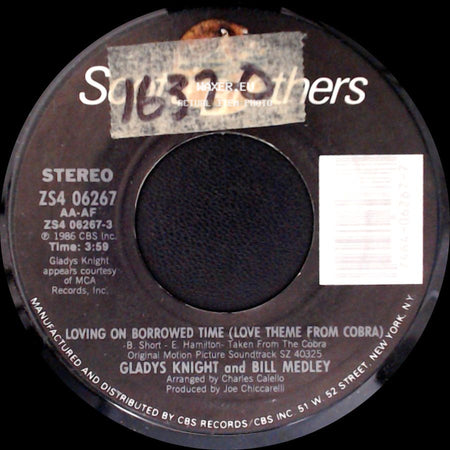 Gladys Knight And Bill Medley / Robert Tepper - Loving On Borrowed Time (Love Theme From Cobra) / Angel Of The City side A