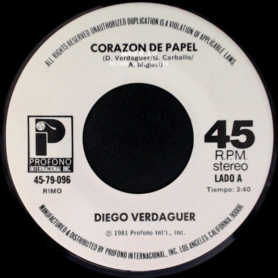 Diego Verdaguer - Corazon De Papel / Desierto side A