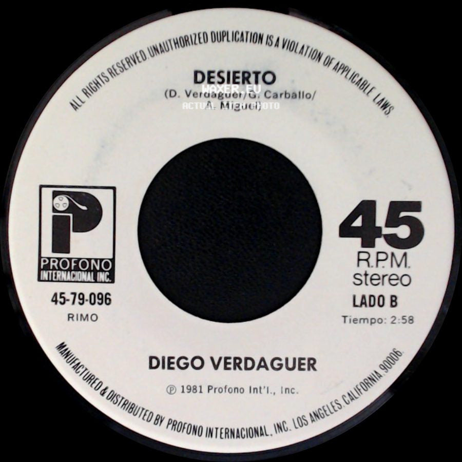 Diego Verdaguer - Corazon De Papel / Desierto side B