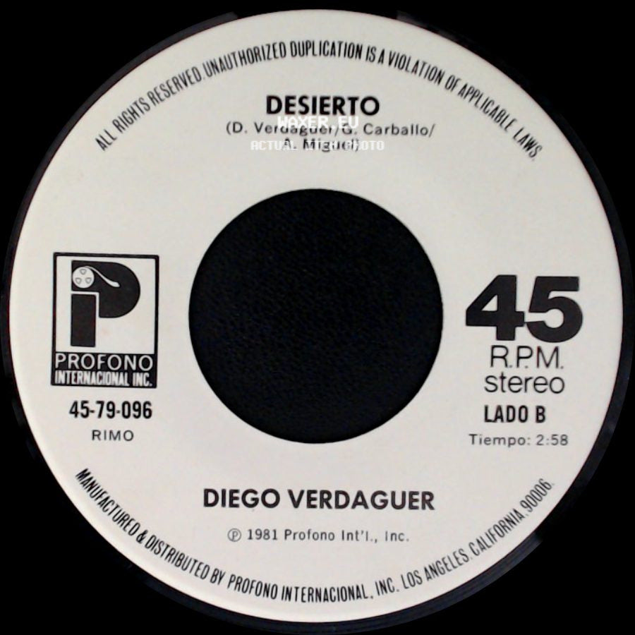 Diego Verdaguer - Corazon De Papel / Desierto side B