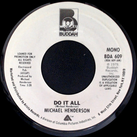 Michael Henderson - Do It All / Do It All side A