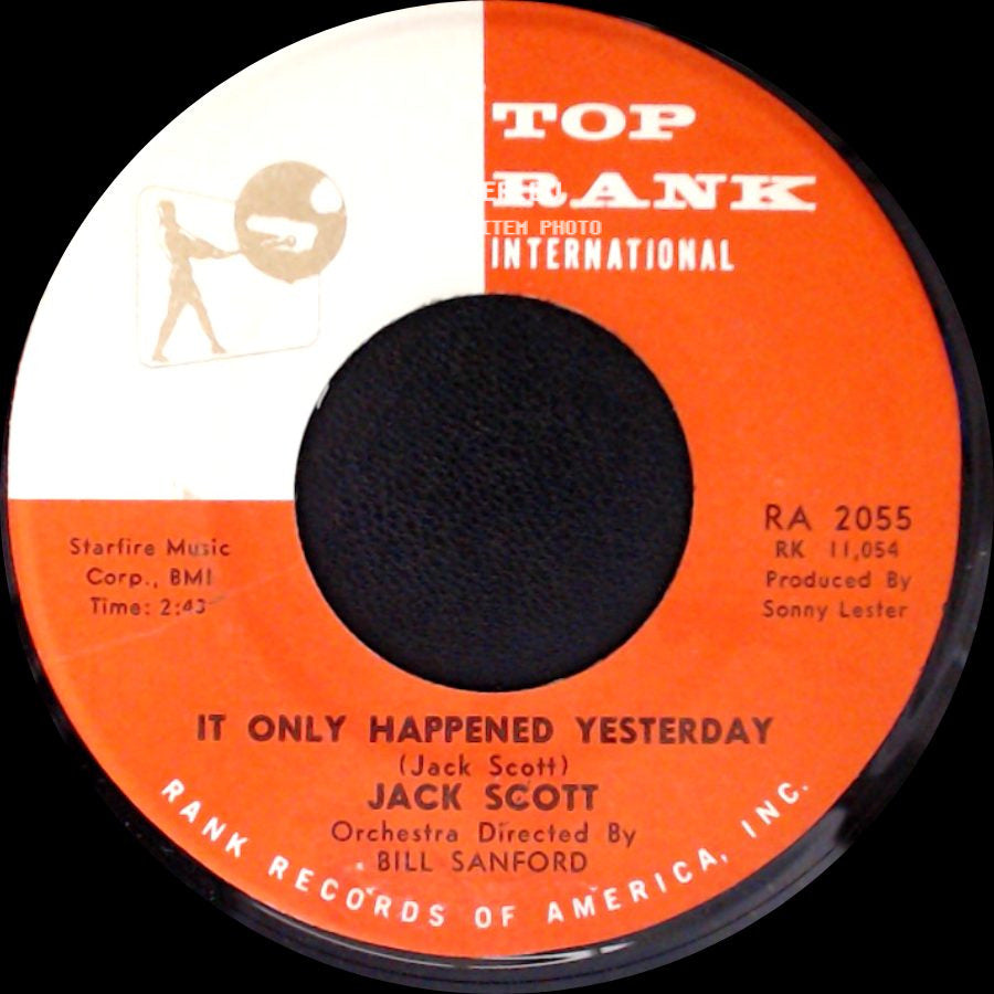 Jack Scott - It Only Happened Yesterday / Cool Water side A