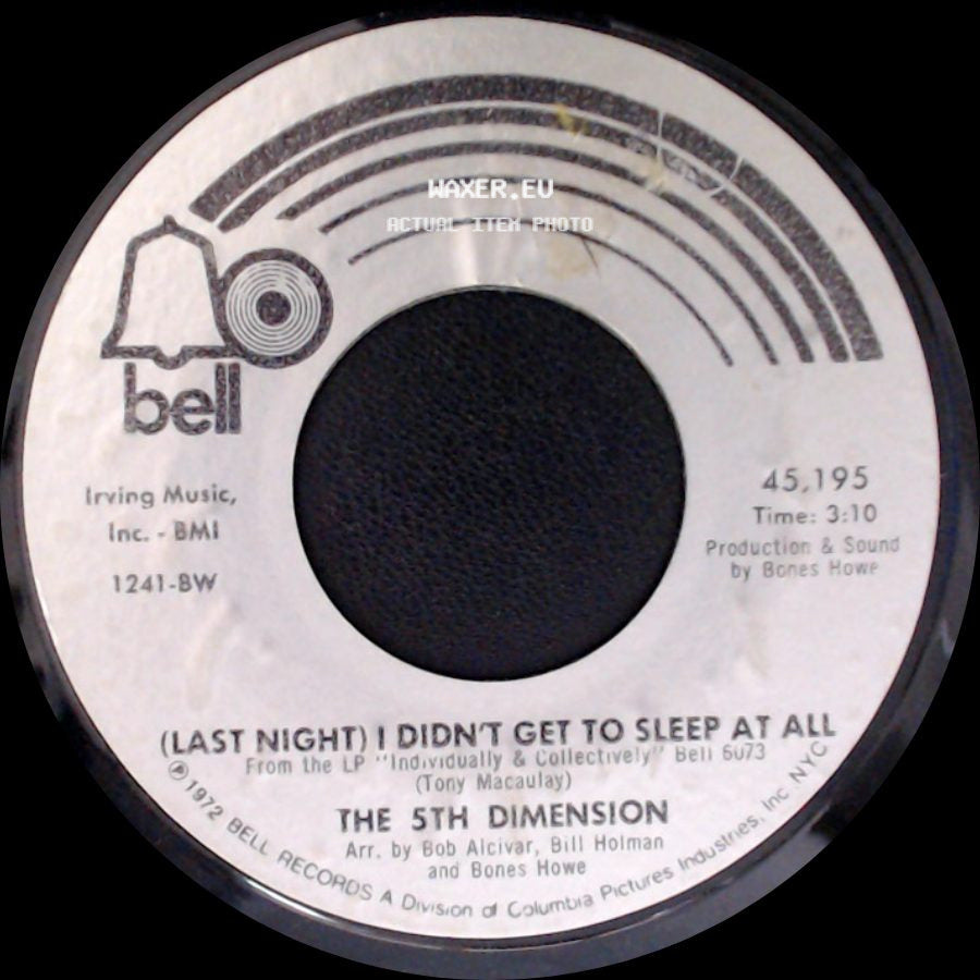 The 5Th Dimension - The River Witch / (Last Night) I Didn't Get To Sleep At All side B