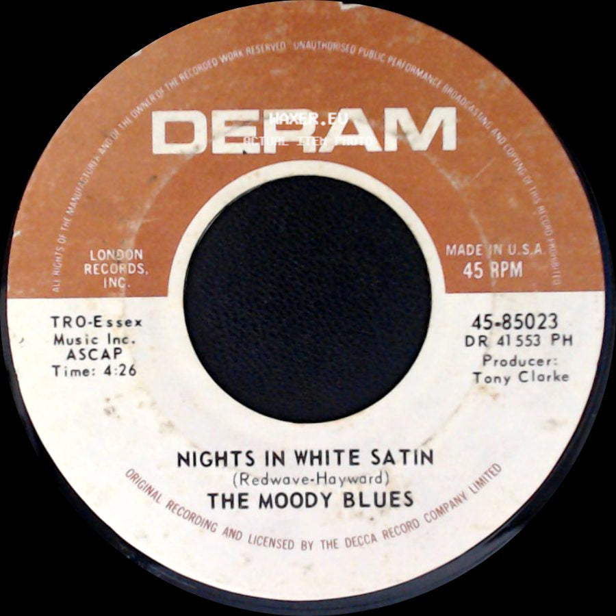 The Moody Blues - Cities / Nights In White Satin side B