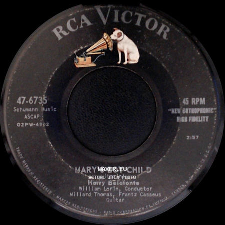 Harry Belafonte / Harry Belafonte With Orchestra And Chorus - Mary's Boy Child / Venezuela side A