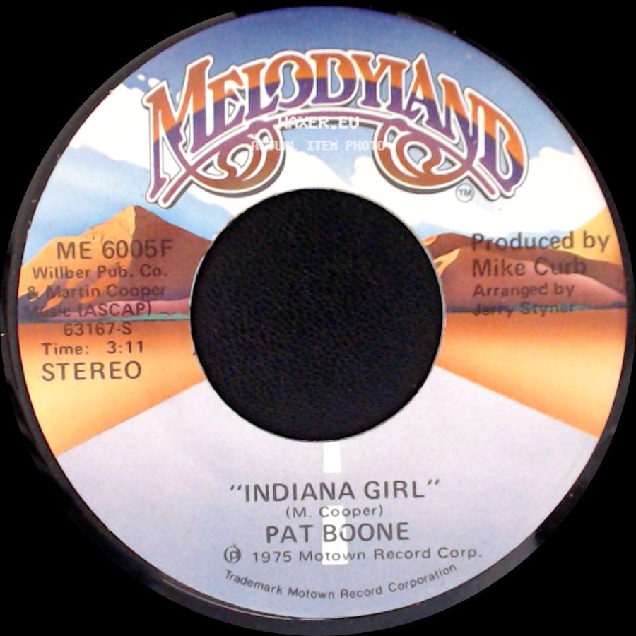 Pat Boone - Indiana Girl / Indiana Girl side A