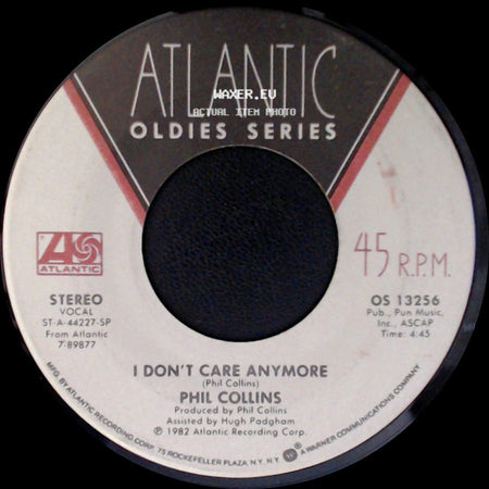 Phil Collins - You Can't Hurry Love / I Don't Care Anymore side B