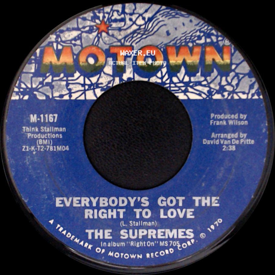 The Supremes - But I Love You More / Everybody's Got The Right To Love side B