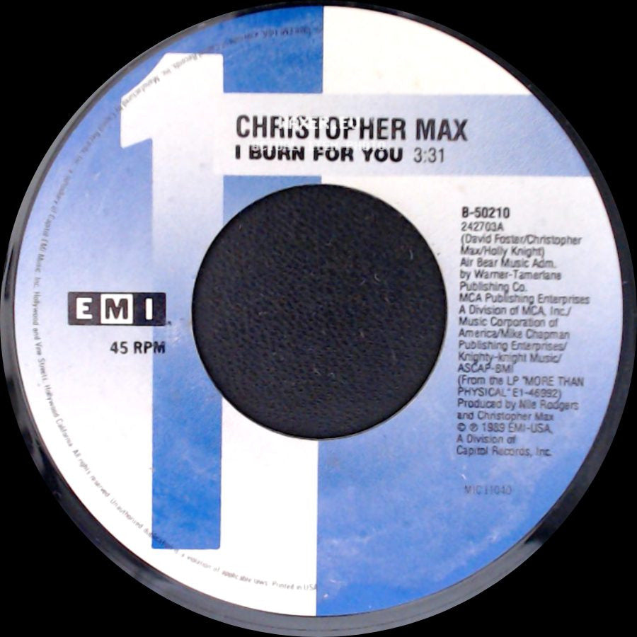 Christopher Max - I Burn For You / Train To Bombay side A