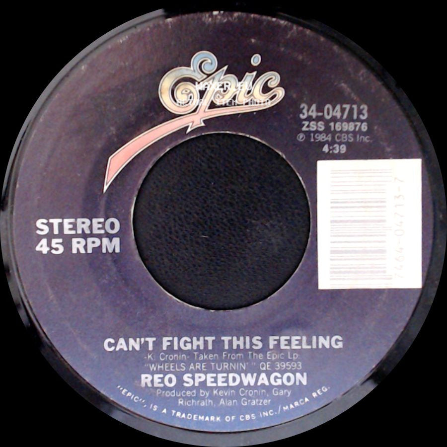 Reo Speedwagon - Can't Fight This Feeling / Break His Spell side A