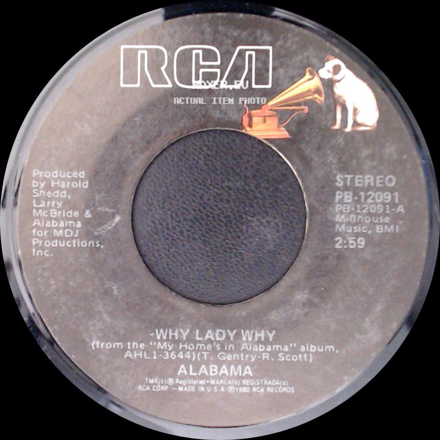 Alabama - I Wanna Come Over / Why Lady Why side B