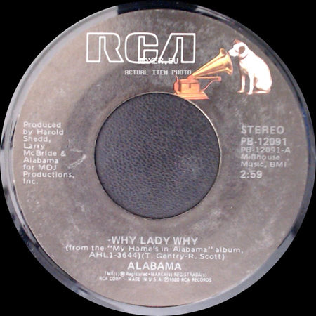 Alabama - I Wanna Come Over / Why Lady Why side B