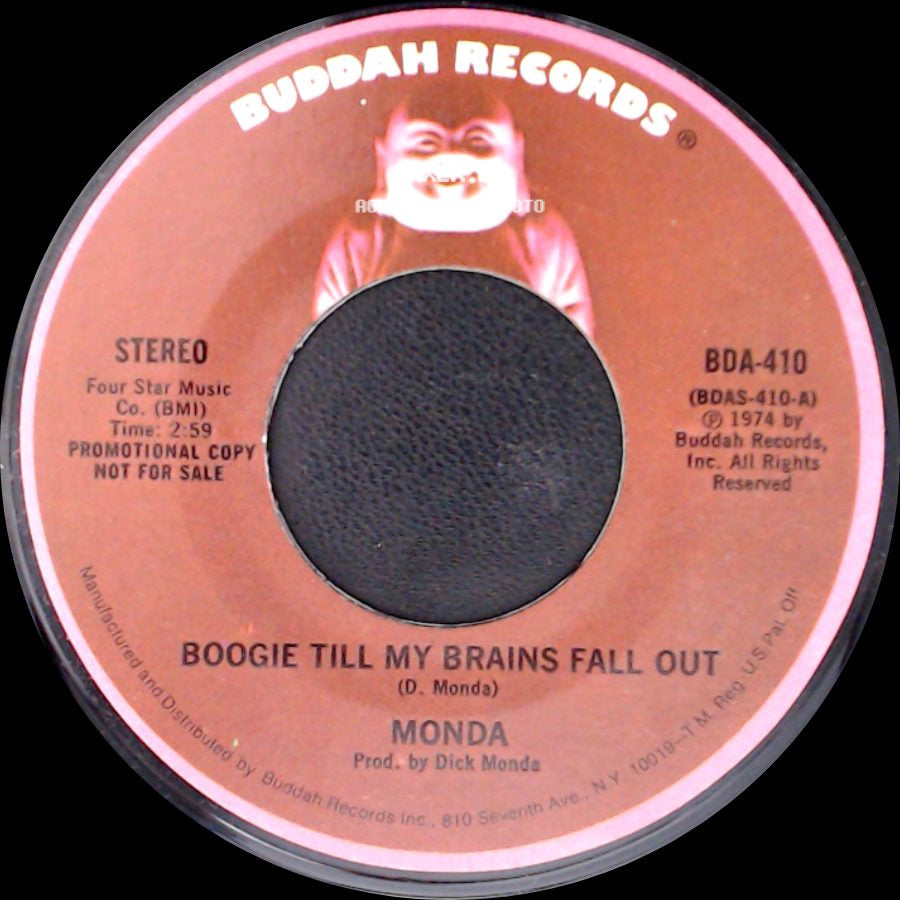 Monda - Boogie Till My Brains Fall Out / Boogie Till My Brains Fall Out side B