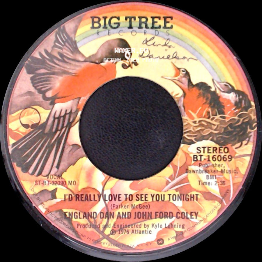 England Dan And John Ford Coley - I'd Really Love To See You Tonight / It's Not The Same side A