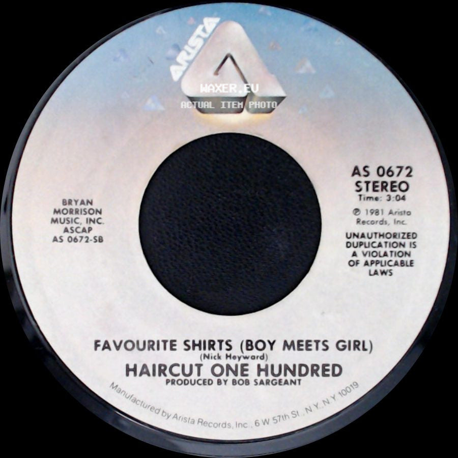 Haircut One Hundred - Favourite Shirts (Boy Meets Girl) / Love Plus One side A